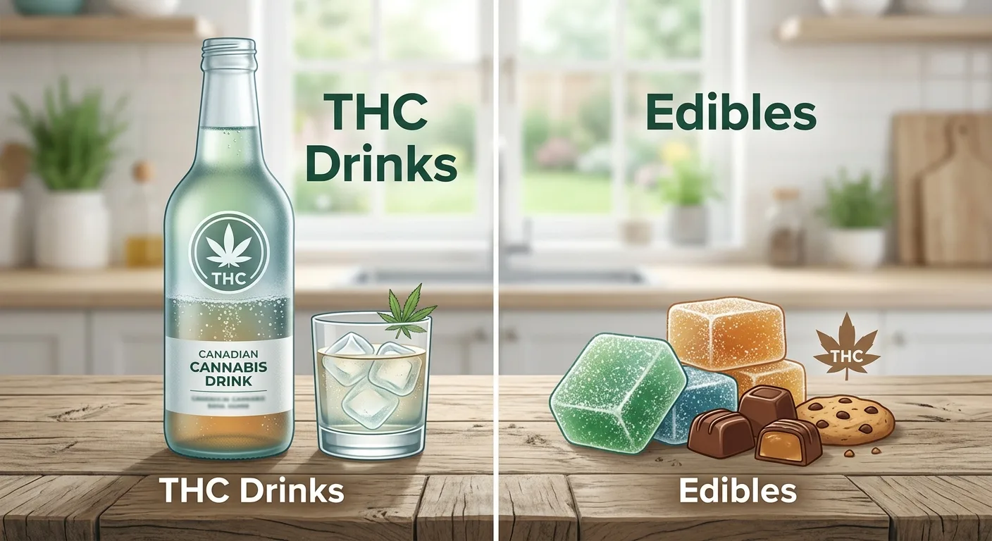 THC Drinks vs Edibles: The Complete Comparison Guide for Canadian Cannabis Consumers