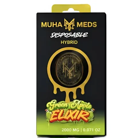 Muha Meds - 2000mg Vape Pen - Green Apple Elixir
