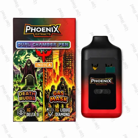 Phoenix 2G Dual Chamber Vape Pen - Death Bubba & Gas Mask (1G/Chamber)