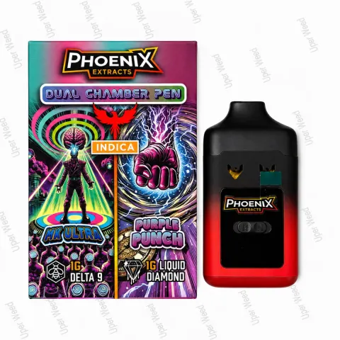 Phoenix 2G Dual Chamber Vape Pen - MK Ultra & Purple Punch (1G/Chamber)
