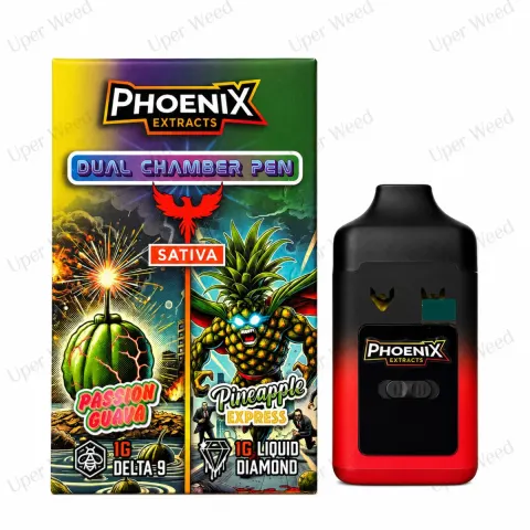 Phoenix 2G Dual Chamber Vape Pen - Passion Guava & Pineapple Express (1G/Chamber)