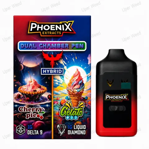Phoenix 2G Dual Chamber Vape Pen - Cherry Pie & Gelato #33 (1G/Chamber)