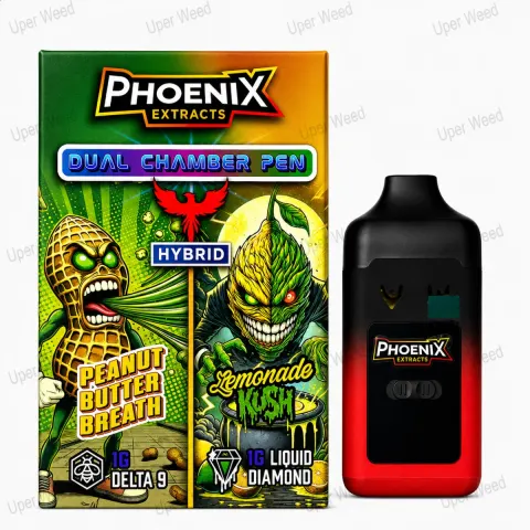 Phoenix 2G Dual Chamber Vape Pen - Peanut Butter Breathe & Lemonade Kush (1G/Chamber)