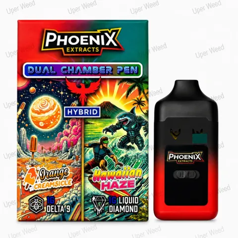 Phoenix 2G Dual Chamber Vape Pen - Orange Creamsicle & Hawaiian Haze (1G/Chamber)