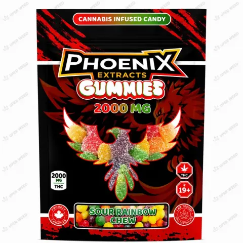 Phoenix Extracts Gummies 2000 MG - Sour Rainbow Chew