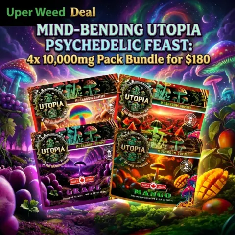 Mind-Bending Utopia Psychedelic Feast: 4x 10,000mg Pack Bundle for $180