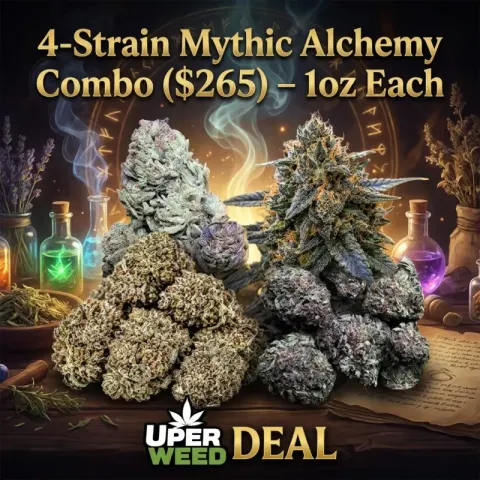 4-Strain Mythic Alchemy Combo ($265) – 1oz Each