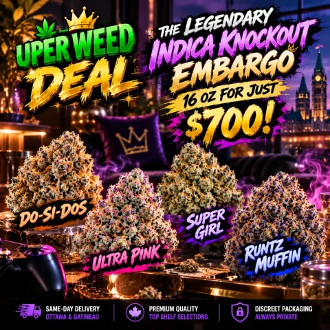 THE LEGENDARY INDICA KNOCKOUT EMBARGO - 16 Oz FOR JUST $700!