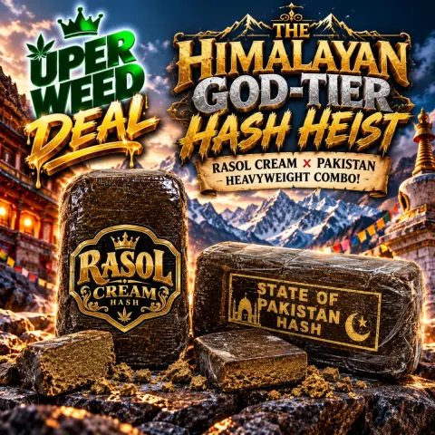 THE HIMALAYAN GOD-TIER HASH HEIST: Rasol Cream x Pakistan Heavyweight Combo! 4oz for $300