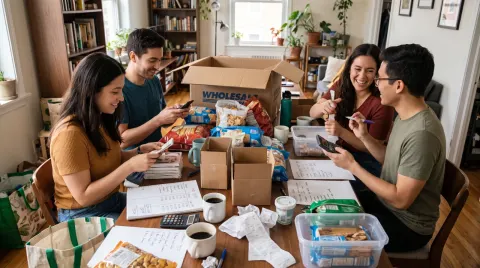 QP Math for Friend Groups: Splitting a Wholesale Order Fairly
