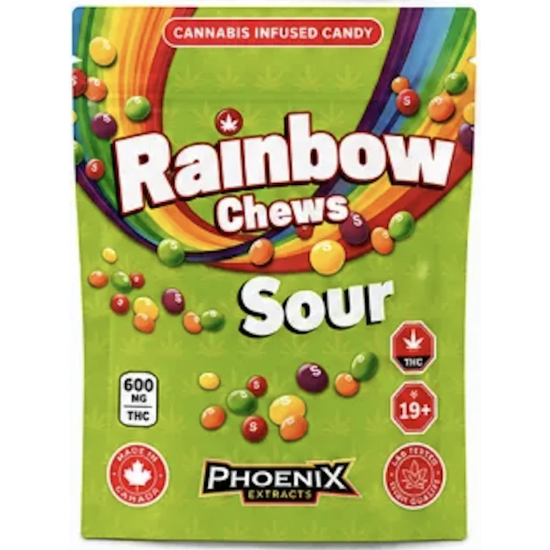Rainbow Chews THC Candies 600MG - Sour product image