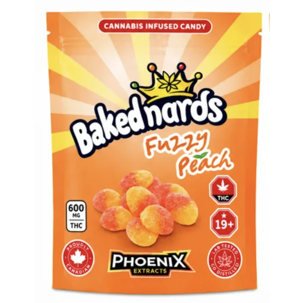 Bakednards THC Candies 600MG - Fuzzy Peach product image