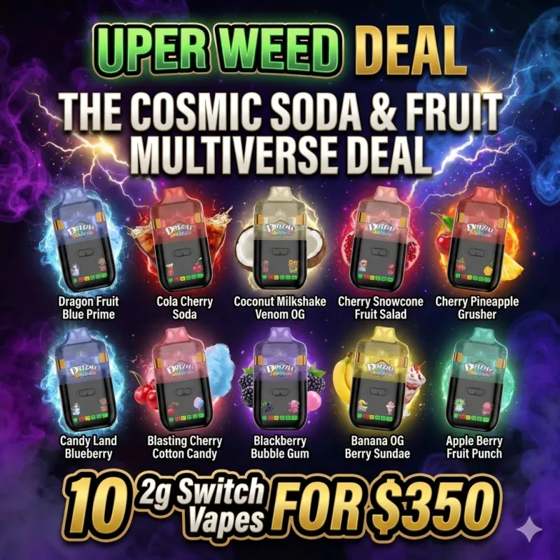 The Cosmic Soda & Fruit Multiverse Deal – 10 2g Switch Vapes for $350