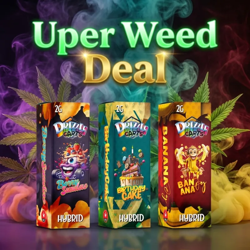 The Heavy-Hitter Drizzle Bundle Deal – 3 for $95 (Drizzle 2G Vape Cartridges)